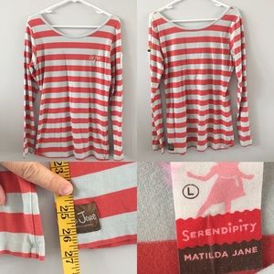 Matilda Jane lg sleeve shirt with MJ embroidered